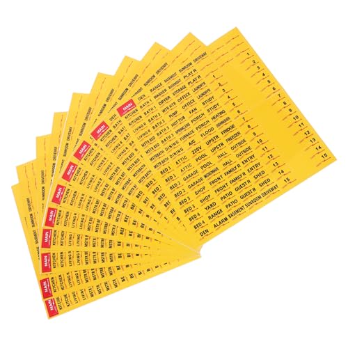 NOLITOY 10 Blatt Selbstklebende Schaltkasten Etiketten Elektrische Sicherungskennzeichnung Bunte Aufkleber für Übersichtliche Stromkreisidentifikation und Wartung im Elektroverteiler NOLITOY 10 Blatt Selbstklebende Schaltkasten Etiketten Elektrische Sicherungskennzeichnung Bunte Aufkleber für Übersichtliche Stromkreisidentifikation und Wartung im Elektroverteiler von NOLITOY