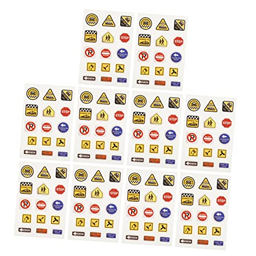 NOLITOY 10 Blatt Teiliges Verkehrszeichen Sticker Ablösbare DIY Straßenschilder Aufkleber Kinderfreundlich Leicht Abziehbar Rückstandsfrei Fördert Vorstellungskraft und Verkehrswissen NOLITOY 10 Blatt Teiliges Verkehrszeichen Sticker Ablösbare DIY Straßenschilder Aufkleber Kinderfreundlich Leicht Abziehbar Rückstandsfrei Fördert Vorstellungskraft und Verkehrswissen von NOLITOY