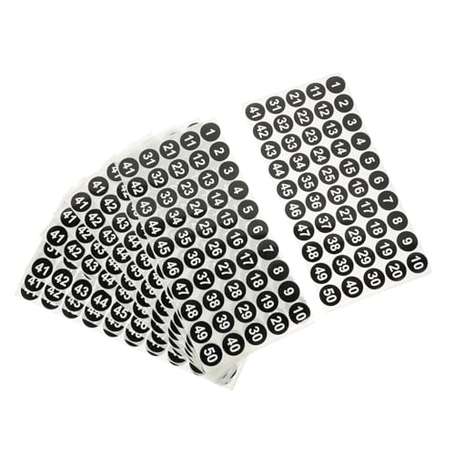 NOLITOY 10 Blatt Zahlenaufkleber Selbstklebend Rund Wasserfest Nummernschilder Aufkleber für Lager Klassifikation Büro Organisation Fortlaufend NOLITOY 10 Blatt Zahlenaufkleber Selbstklebend Rund Wasserfest Nummernschilder Aufkleber für Lager Klassifikation Büro Organisation Fortlaufend von NOLITOY