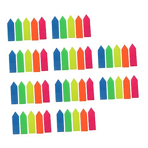 NOLITOY 10 Sätze Farbige Selbstklebende Haftnotizen mit Index Markern Leicht Ablösbare Memo Pads für Büro Schule und Organisation zum Markieren und Planen von Dokumenten und Büchern NOLITOY 10 Sätze Farbige Selbstklebende Haftnotizen mit Index Markern Leicht Ablösbare Memo Pads für Büro Schule und Organisation zum Markieren und Planen von Dokumenten und Büchern von NOLITOY