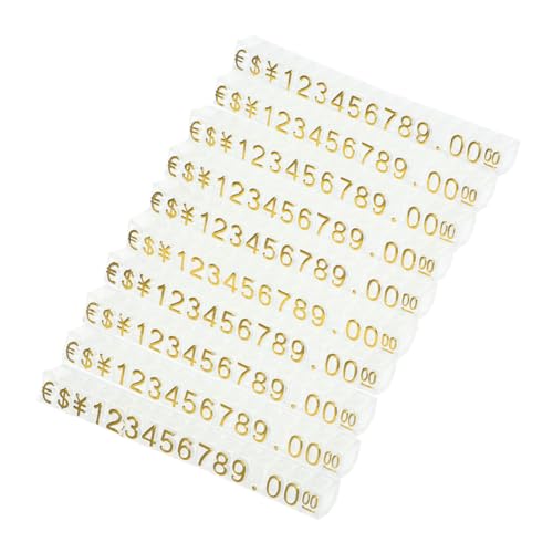 NOLITOY 10 Saiten Preisschild Würfel anzeigen für Tag-Würfel digital mit Stand Preis stehen Preisanzeigeblöcke Preiswürfel Preisanzeigeschild Marketing-Schilderständer Abs Golden von NOLITOY