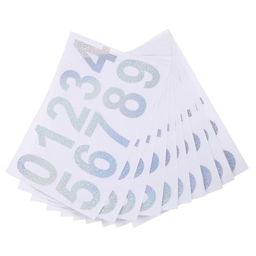 NOLITOY 10 Sets Garagennummernschild Briefkastennummernaufkleber Kleine Nummer Runde Aufkleber DIY Briefkastennummern Hausadressennummern Für Außen Klebenummern Für von NOLITOY