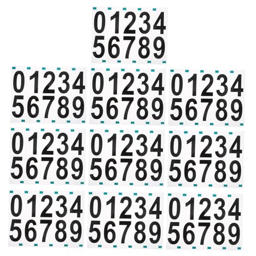 NOLITOY 10 Sets Garagennummernschild Reflektierende Etikettennummer Reflektierende Digitale Aufkleber Zum Aufkleben Von Nummern Für Briefkästen Adressnummern NOLITOY 10 Sets Garagennummernschild Reflektierende Etikettennummer Reflektierende Digitale Aufkleber Zum Aufkleben Von Nummern Für Briefkästen Adressnummern von NOLITOY