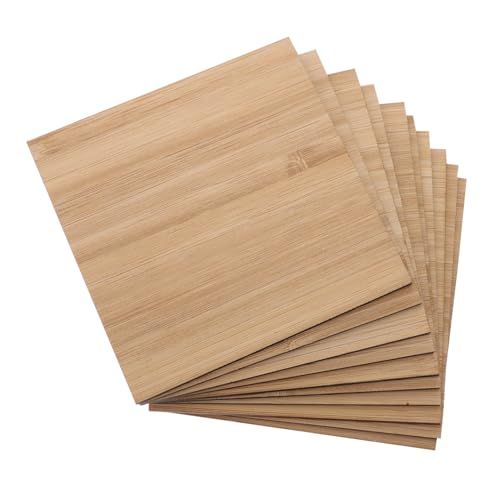 NOLITOY 10 Stück Bambuschipmaterial Kinderhandwerk Geburtstagsgeschenk Unfertige Bambusscheiben Unfertige Bambusspäne Diy Leeres Bambushandwerk Kinderspielzeug Diy Hängeetiketten von NOLITOY