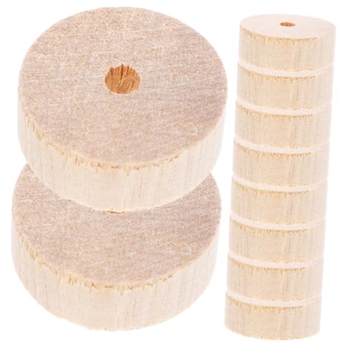 NOLITOY 10 Stück Holzräder für Bastelprojekte Runde Holzräder für DIY Spielzeugautos und Modellbau Langlebig und Vielseitig Einsetzbar für Kreative Bastelideen und Kinderunterhaltung von NOLITOY