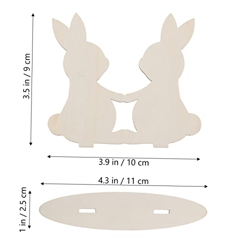NOLITOY 10 Stück Kaninchen-Verzierung Handwerk Hase Decoupage-Papier basteln dekoration Holz von NOLITOY