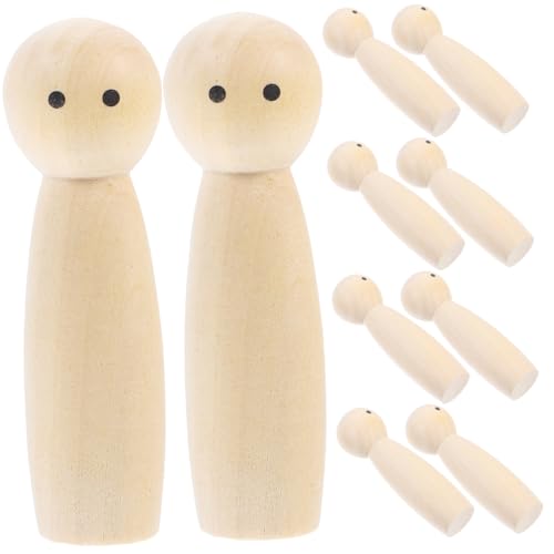 NOLITOY 10 Stück Lackiertes Holzpuppe Schmucklos Hoch Basteln Malen Spielzeugkind Unser Lackierbar Die Heimdekoration Puppenkörper Unvollendet Bob Familienhandwerk Produkt Aus Hölzern NOLITOY 10 Stück Lackiertes Holzpuppe Schmucklos Hoch Basteln Malen Spielzeugkind Unser Lackierbar Die Heimdekoration Puppenkörper Unvollendet Bob Familienhandwerk Produkt Aus Hölzern von NOLITOY