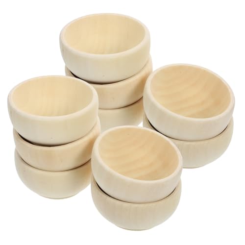 NOLITOY 10 Stück Massivholz DIY Holzschalen Snackschalen Servierschalen Für Kleine Personen Kosmetikschalen Runde Mini Schüssel Kleine Leere Mini Bastelschalen Küche Unbemalt NOLITOY 10 Stück Massivholz DIY Holzschalen Snackschalen Servierschalen Für Kleine Personen Kosmetikschalen Runde Mini Schüssel Kleine Leere Mini Bastelschalen Küche Unbemalt von NOLITOY