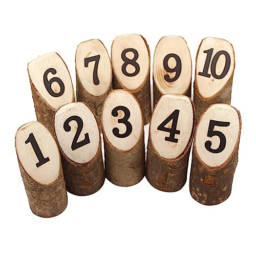NOLITOY 10 Stück Mini Stümpfe Holzstumpf Dekoration Rustikale Tischdekoration Holzstumpf Set Rustikale Partydekoration Natürliche Holzdekoration Stummel Wohnkultur hochzeitsdeko Bambus von NOLITOY