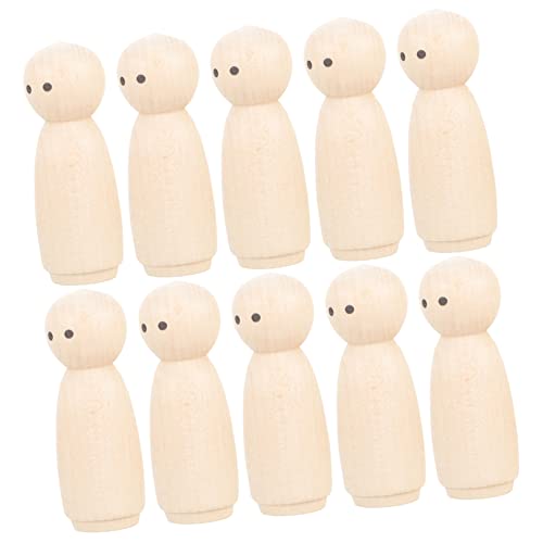 NOLITOY 10 Stück Puppenmodell aus Holz Holzfiguren für Malerei Holzfiguren für Dekoration unvollendet Bausatz Und Puppenverzierungen aus Holzpflöcken selbst bemalte Holzpuppen hölzern NOLITOY 10 Stück Puppenmodell aus Holz Holzfiguren für Malerei Holzfiguren für Dekoration unvollendet Bausatz Und Puppenverzierungen aus Holzpflöcken selbst bemalte Holzpuppen hölzern von NOLITOY