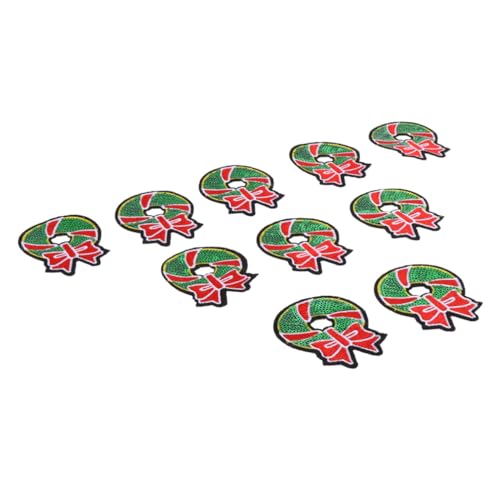 NOLITOY 10 Stück Stick Stoffflicken Zum Aufnähen Für Dekorative Weihnachtsapplikationen Zum Aufnähen Aufhängen Weihnachts Stoffflicken Paillettenflicken Weihnachts Baum von NOLITOY