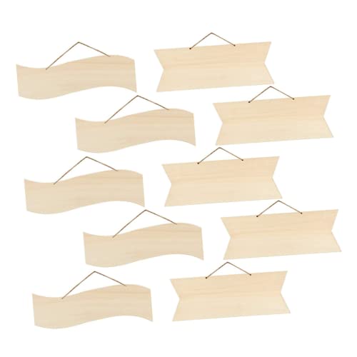 NOLITOY 10 Stück Teiliges Blanke Holzschilder zum Basteln Glatte Oberfläche DIY Hängende Dekorationen für Hochzeit Ladeneingang Vielseitige Holzplaketten für Kreative Handarbeiten von NOLITOY