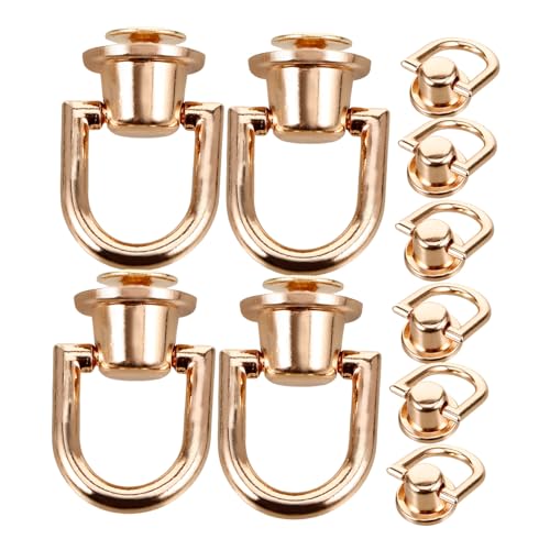 NOLITOY 10 Stück Teiliges D Ringe Schraubnieten Drehbar Stabile Metallbeschläge für Taschen Rucksäcke Gürtel und DIY Lederarbeiten Goldfarben NOLITOY 10 Stück Teiliges D Ringe Schraubnieten Drehbar Stabile Metallbeschläge für Taschen Rucksäcke Gürtel und DIY Lederarbeiten Goldfarben von NOLITOY