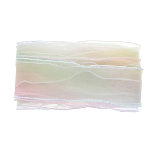 NOLITOY 10 Stück Teiliges Dekoratives Geschenkband Farbverlauf Regenbogen Organza Schleifenband zum Basteln DIY Haarschleifen Blumenverzierung Verpackung Party Dekoration von NOLITOY