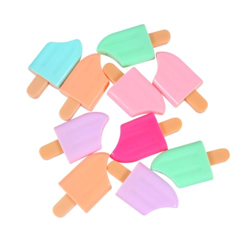 NOLITOY 10 Stück Teiliges Eisförmige Highlighter Marker Pens Bunte Schulbedarf Textmarker mit Kappen Praktisch Leicht für Schule Büro Aufgaben und Notizen Farben Zufällig Zufällige Farbe von NOLITOY