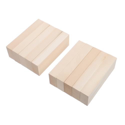 NOLITOY 10 Stück Teiliges Glatte Basswood Holzplatten Unlackiert DIY Holzschnitzerei Material Bastelbedarf Bausteine für Kreative Handarbeiten von NOLITOY