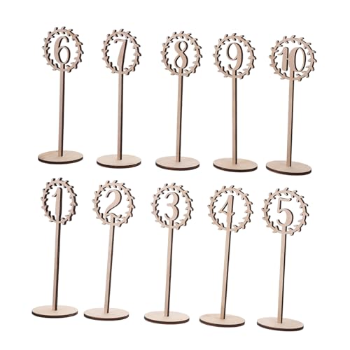 NOLITOY 10 Stück Teiliges Holztischnummern mit Attraktivem Hohlraumdesign Natürliche Leichte Dekoration für Hochzeit Party und Stabile Tischnummernhalter für Vielseitige Tischdekoration NOLITOY 10 Stück Teiliges Holztischnummern mit Attraktivem Hohlraumdesign Natürliche Leichte Dekoration für Hochzeit Party und Stabile Tischnummernhalter für Vielseitige Tischdekoration von NOLITOY