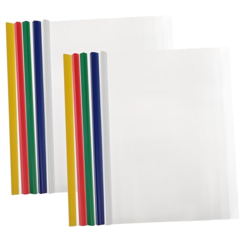 NOLITOY 10 Stück Teiliges Kunststoff Schiebebinder Transparente Dokumentenmappe mit Großer Kapazität Vielseitiger Resume Folder Praktischer Ordner für Büro und Bewerbungsmappen Farbige NOLITOY 10 Stück Teiliges Kunststoff Schiebebinder Transparente Dokumentenmappe mit Großer Kapazität Vielseitiger Resume Folder Praktischer Ordner für Büro und Bewerbungsmappen Farbige von NOLITOY