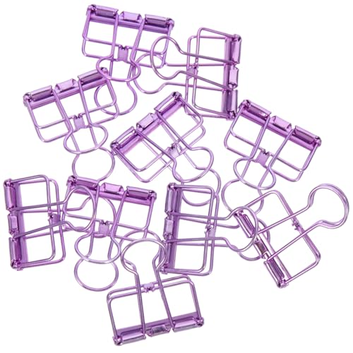 NOLITOY 10 Stück Teiliges Metall Binder Clips Mittelgroß Vielseitige Büroklammern für Papier Dokumente und Notizen Langlebige Aktenklammern mit Glatter Oberfläche für Geordneten von NOLITOY