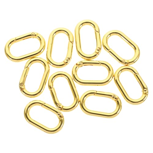 NOLITOY 10 Stück Teiliges Metall Federkarabiner Ovaler Schlüsselringverschluss Robust Poliert Vielseitig für Taschen Rucksäcke Schlüsselanhänger Zubehör NOLITOY 10 Stück Teiliges Metall Federkarabiner Ovaler Schlüsselringverschluss Robust Poliert Vielseitig für Taschen Rucksäcke Schlüsselanhänger Zubehör von NOLITOY