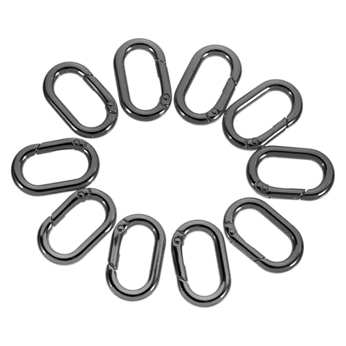 NOLITOY 10 Stück Teiliges Ovaler Metall Karabiner mit Federverschluss Robuster Schnapphaken für DIY Schmuck Taschen und Schlüsselanhänger Langlebig und Einfach zu Öffnen als NOLITOY 10 Stück Teiliges Ovaler Metall Karabiner mit Federverschluss Robuster Schnapphaken für DIY Schmuck Taschen und Schlüsselanhänger Langlebig und Einfach zu Öffnen als von NOLITOY