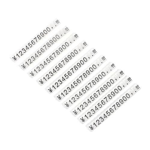 NOLITOY 10 Stück Teiliges Preisschild Transparentem Kunststoff mit Schwarzer Schrift Wiederverwendbare Preisschilder für Schmuck Uhren und Ringe Leicht zu Reinigen und Einfach Anzupassen NOLITOY 10 Stück Teiliges Preisschild Transparentem Kunststoff mit Schwarzer Schrift Wiederverwendbare Preisschilder für Schmuck Uhren und Ringe Leicht zu Reinigen und Einfach Anzupassen von NOLITOY