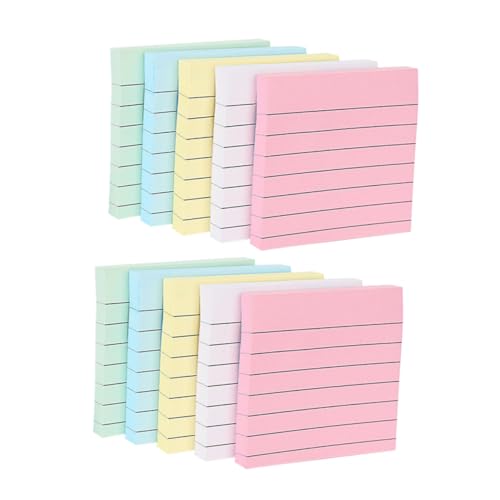 NOLITOY 10 Stück Teiliges Quadratische Selbstklebende Haftnotizen mit Markierungen Wiederablösbar und Vielseitig für Büro Schule und Zuhause Farbig Gemischt Weiß Rosa Gelb Blau Grün als NOLITOY 10 Stück Teiliges Quadratische Selbstklebende Haftnotizen mit Markierungen Wiederablösbar und Vielseitig für Büro Schule und Zuhause Farbig Gemischt Weiß Rosa Gelb Blau Grün als von NOLITOY