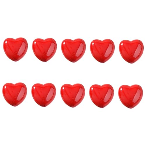 NOLITOY 10 Stück Teiliges Rote Herzform Spacer Perlen aus Kunststoff Langlebige Schmuckperlen mit Großem für DIY Armbänder Halsketten und Kreative Schmuckherstellung Handliche Mini NOLITOY 10 Stück Teiliges Rote Herzform Spacer Perlen aus Kunststoff Langlebige Schmuckperlen mit Großem für DIY Armbänder Halsketten und Kreative Schmuckherstellung Handliche Mini von NOLITOY