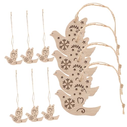 NOLITOY 10 Stück Teiliges Set Unvollendete Holzscheiben Stabilem Naturholz Leichte Bastelplatten zum Bemalen Gravieren und Dekorieren Vielseitige DIY Ornamente für Weihnachtsbaumdeko und von NOLITOY