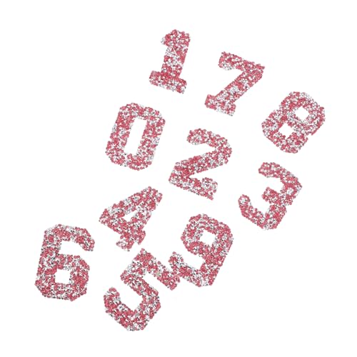 NOLITOY 10 Stück Teiliges Set Zahlen Strass Bügelbilder Selbstklebende Waschbare Glitzer Applikationen für Kleidung Taschen Schuhe Diy Schmuck Sticker für Vielseitige Textilien NOLITOY 10 Stück Teiliges Set Zahlen Strass Bügelbilder Selbstklebende Waschbare Glitzer Applikationen für Kleidung Taschen Schuhe Diy Schmuck Sticker für Vielseitige Textilien von NOLITOY