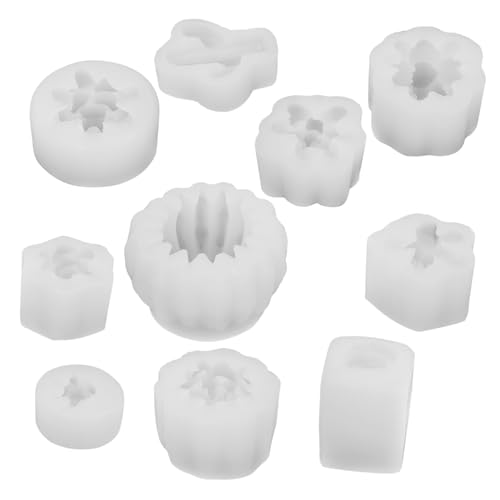NOLITOY 10 Stück Teiliges Silikon Sukkulenten Tulpenform Flexibel Schnelltrocknend für DIY Aromatherapie kerzen Seifen Eiswürfel Gießformen Geschenkidee Handwerk von NOLITOY
