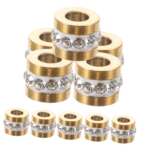 NOLITOY 10 Stück Teiliges Spacer Perlen mit Strass Kleine Schmuckperlen für Diy Armband und Halskettenherstellung Langlebige Schmuckzubehör für Bastelprojekte und Kreative Geschenkideen NOLITOY 10 Stück Teiliges Spacer Perlen mit Strass Kleine Schmuckperlen für Diy Armband und Halskettenherstellung Langlebige Schmuckzubehör für Bastelprojekte und Kreative Geschenkideen von NOLITOY