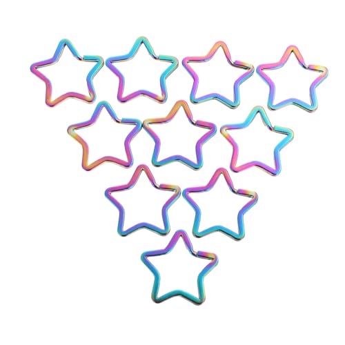 NOLITOY 10 Stück Teiliges Stern Karabiner Schlüsselanhänger aus Robustem Eisen Langlebig und Formstabil für DIY Schmuck und Taschenanhänger Kompakt und Leicht zum Basteln und Dekorieren NOLITOY 10 Stück Teiliges Stern Karabiner Schlüsselanhänger aus Robustem Eisen Langlebig und Formstabil für DIY Schmuck und Taschenanhänger Kompakt und Leicht zum Basteln und Dekorieren von NOLITOY