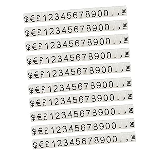 NOLITOY 10 Stück Teiliges Transparent mit Schwarzen Stabile Preisschilder für Supermarkt Einzelhandel Lesbare Preisauszeichnung für Schmuck Uhren und Kleinwaren NOLITOY 10 Stück Teiliges Transparent mit Schwarzen Stabile Preisschilder für Supermarkt Einzelhandel Lesbare Preisauszeichnung für Schmuck Uhren und Kleinwaren von NOLITOY