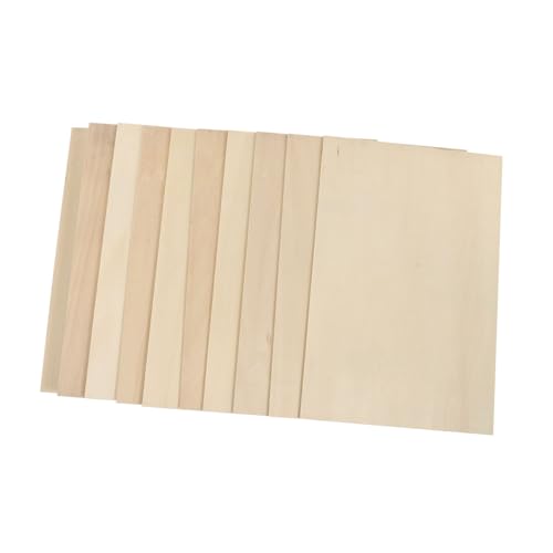 NOLITOY 10 Stück Teiliges Unbehandeltes Pappelholz Furnier Glatte Oberfläche DIY Bastelholzstücke für Modellbau Malerei Pyrographie Handwerk Zubehör NOLITOY 10 Stück Teiliges Unbehandeltes Pappelholz Furnier Glatte Oberfläche DIY Bastelholzstücke für Modellbau Malerei Pyrographie Handwerk Zubehör von NOLITOY