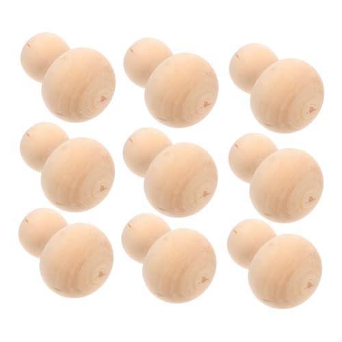 NOLITOY 10 Stück Teiliges Unbemalte Holzpilz dekoration Kleine DIY pilzmodelle aus Holz Kreative Bastelspielzeuge und Malfiguren für Leichte Tischdekoration und Individuelle Gestaltung von NOLITOY