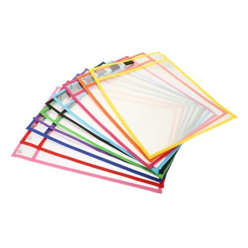 NOLITOY 10 Stück Teiliges Wiederverwendbare Transparente Dry erase dokumententaschen aus Robustem PVC Abwischbare Folientaschen für Schule Büro und Zuhause Multifunktionale NOLITOY 10 Stück Teiliges Wiederverwendbare Transparente Dry erase dokumententaschen aus Robustem PVC Abwischbare Folientaschen für Schule Büro und Zuhause Multifunktionale von NOLITOY
