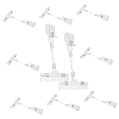 NOLITOY 10 Stück Transparente Preisschildhalter Clips Drehbar Vielseitige Preisschild Aufsteller für Supermarkt Geschäft Langlebige Etikettenhalter für Werbeanzeigen und Produktpreise NOLITOY 10 Stück Transparente Preisschildhalter Clips Drehbar Vielseitige Preisschild Aufsteller für Supermarkt Geschäft Langlebige Etikettenhalter für Werbeanzeigen und Produktpreise von NOLITOY