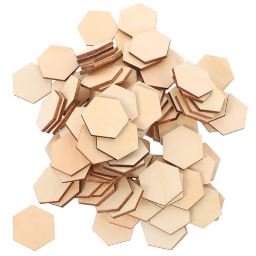 NOLITOY 100 Stück Dekorationen Holzspänen Bausätze Hochzeitsdekorationen Diy-ornamente Wabenhandwerk Sortiert Hartholz Noel Dekoration Für Weihnachten Schmücken Hölzern von NOLITOY