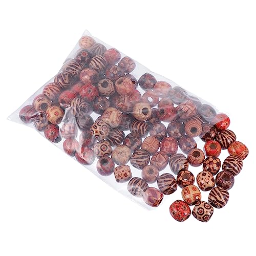 NOLITOY 100 Stück Farbige Holzperlen Runde DIY Bastelperlen für Schmuckherstellung ca Zufällige Designs für Armbänder Ohrringe Ketten und Kreative Projekte NOLITOY 100 Stück Farbige Holzperlen Runde DIY Bastelperlen für Schmuckherstellung ca Zufällige Designs für Armbänder Ohrringe Ketten und Kreative Projekte von NOLITOY