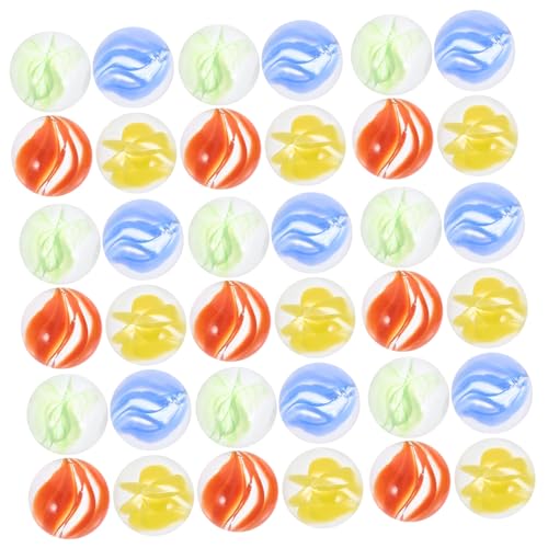 NOLITOY 100 Stück Glasmurmeln Bunte Glasperlen für Aquarium Deko Basteln und Murmelspiele Hochwertige Glas Kugeln Robust und Farbenfroh für Fischbecken von NOLITOY
