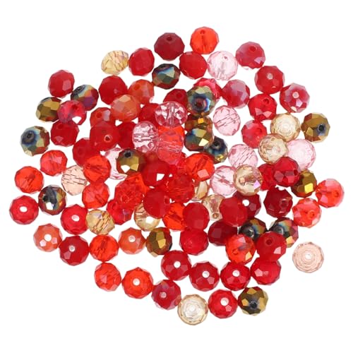 NOLITOY 100 Stück Glasperlen Flach Rote Schmuckperlen zum Basteln für Armbänder Halsketten Ohrringe DIY Schmuckherstellung Zubehör Multifacettierte Glasperlen für Kreative Perlenarbeiten NOLITOY 100 Stück Glasperlen Flach Rote Schmuckperlen zum Basteln für Armbänder Halsketten Ohrringe DIY Schmuckherstellung Zubehör Multifacettierte Glasperlen für Kreative Perlenarbeiten von NOLITOY