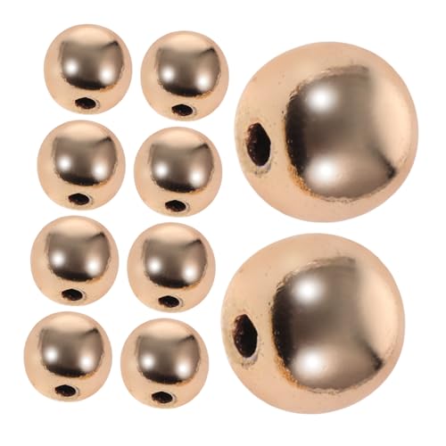 NOLITOY 100 Stück Goldbeschichtete Messingperlen für DIY Schmuckherstellung Runde Spacer Perlen für Armbänder und Accessoires Glatte Tiny Charms für Basteln NOLITOY 100 Stück Goldbeschichtete Messingperlen für DIY Schmuckherstellung Runde Spacer Perlen für Armbänder und Accessoires Glatte Tiny Charms für Basteln von NOLITOY