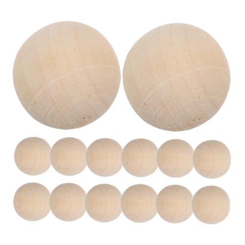 NOLITOY 100 Stück Kleine Glatte Holzkugeln Natürlichem Holz Solide Runde Perlen für DIY Basteln Schmuckherstellung Kinderprojekte und Dekorative Holzperlen von NOLITOY