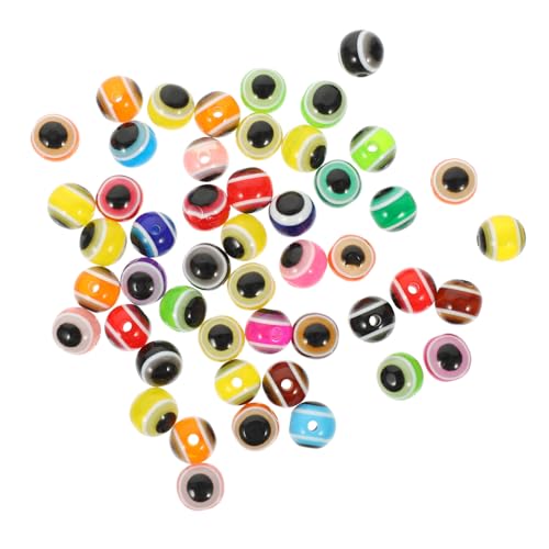 NOLITOY 100 Stück Kunststoff Perlen mit Auge Muster DIY Schmuckperlen für Armbänder Halsketten Bastelprojekte Langlebig Rund Blau für Kreative Schmuckherstellung NOLITOY 100 Stück Kunststoff Perlen mit Auge Muster DIY Schmuckperlen für Armbänder Halsketten Bastelprojekte Langlebig Rund Blau für Kreative Schmuckherstellung von NOLITOY