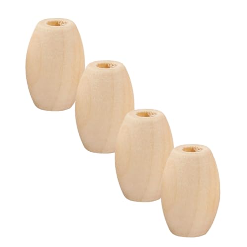NOLITOY 100 Stück Natürliche Holzkugeln mit Glatter Oberfläche und DIY Holzperlen zum Auffädeln für Schmuckherstellung Armbänder Halsketten und Heimdekoration Handgefertigte Bastelperlen von NOLITOY