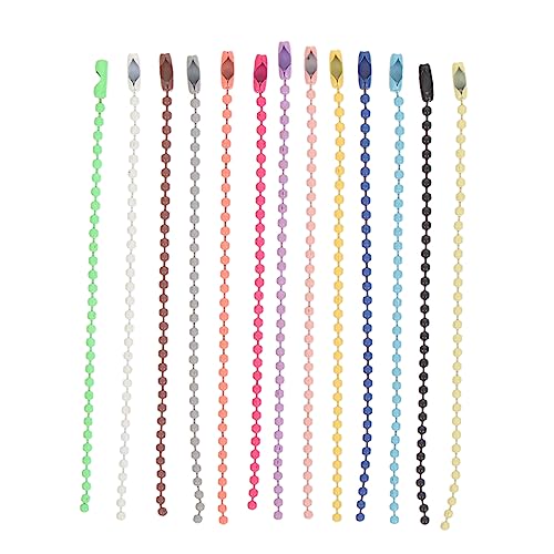 NOLITOY 100 Stück Perlenkette für Schlüsselanhänger und Diy Schmuck Zufällige Farben Langlebig und Rostfrei für Dekoration und Handwerksprojekte Zufällige Farbe von NOLITOY