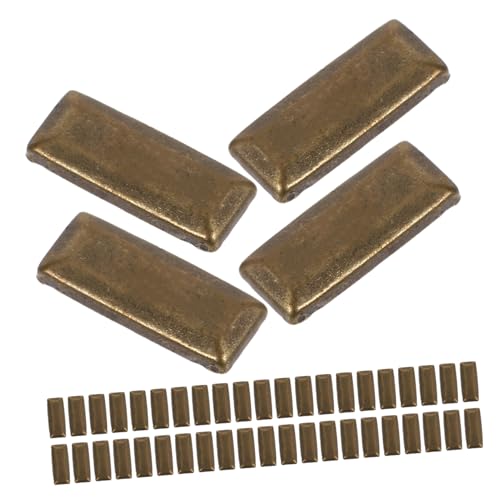 NOLITOY 100 Stück Rechteckige Metall cupronieten für DIY Kleidung Gürtel Taschen Schuhe Robuste Ziernieten für Schmuckherstellung Einfache Anwendung Modisches Design von NOLITOY