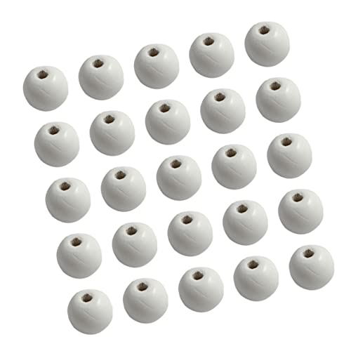 NOLITOY 100 Stück Runde Weiße Holzperlen Umweltfreundliche DIY Bastelperlen mit Loch Natürliche Spacer Beads für Schmuckherstellung Schlüsselanhänger und Wohnkreative Dekorationen NOLITOY 100 Stück Runde Weiße Holzperlen Umweltfreundliche DIY Bastelperlen mit Loch Natürliche Spacer Beads für Schmuckherstellung Schlüsselanhänger und Wohnkreative Dekorationen von NOLITOY