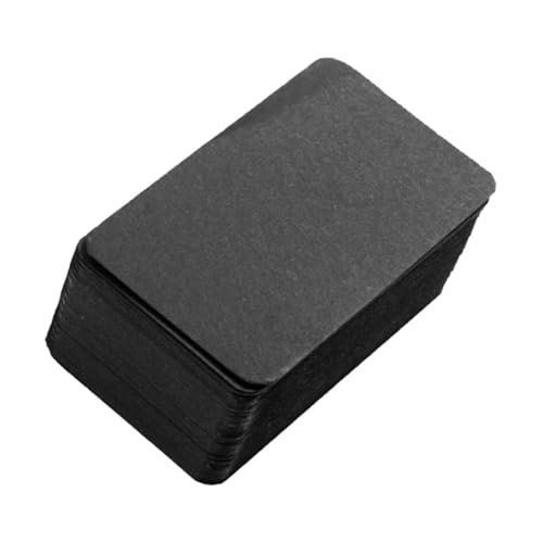 NOLITOY 100 Stück Schwarze Blanko Karteikarten aus Karton Kleine Memo und Vokabelkarten für Englisch Lernen Handliche Blank Visiting Cards für Effektives Schreiben Sprechen und Merken von NOLITOY